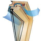 Окна FAKRO оснащены эксклюзивным вентиляционным клапаном